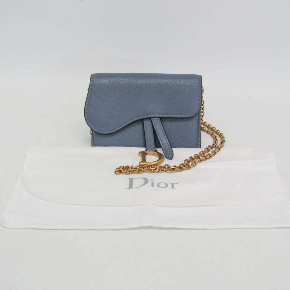 CHRISTIAN DIOR Blue Leather Shoulder Bag - Picture 2 of 15
